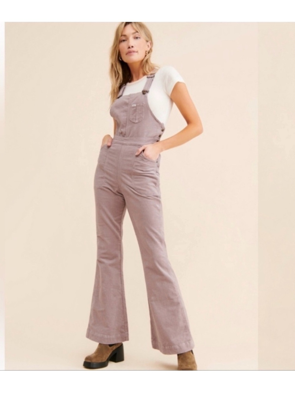 LEE workwear Factory flare Corduroy Flare Overalls M